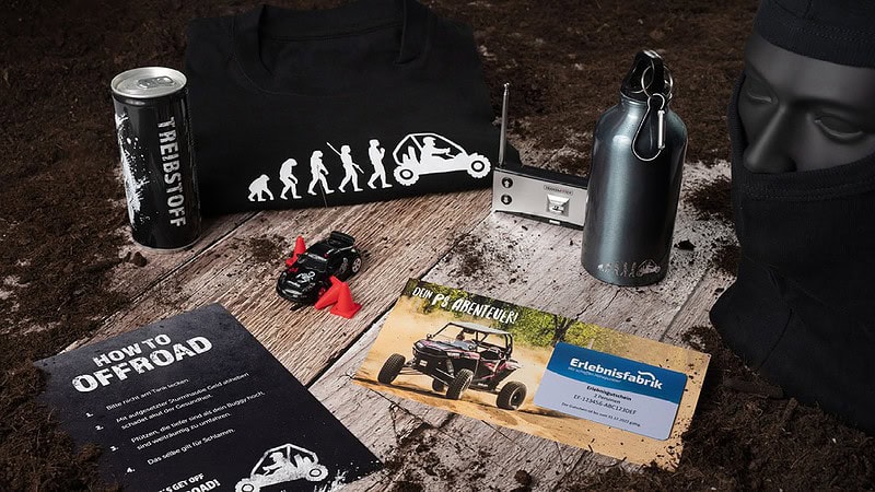 Inhalt Geschenkbox Buggy fahren