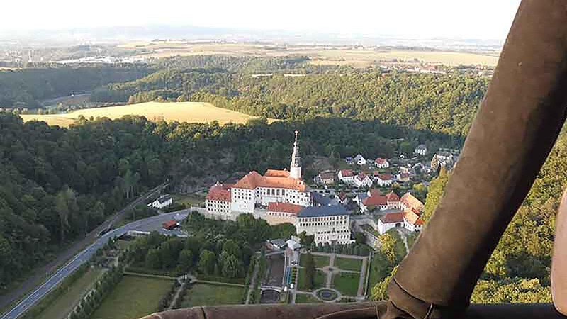 Aussicht aus einem Heißluftballon