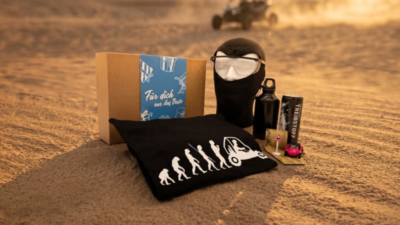 Ansicht der Geschenkbox mit Buggy Erlebnisse