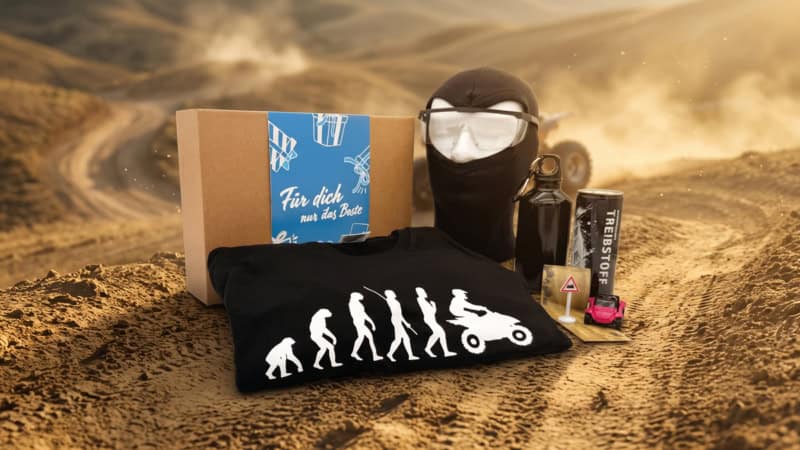 Ansicht der Geschenkbox für Quad Erlebnisse mit entsprechendem Ambiente