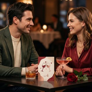 2 Personen sitzen bei einem Speed-Dating in einem Restaurant und haben ein Date.