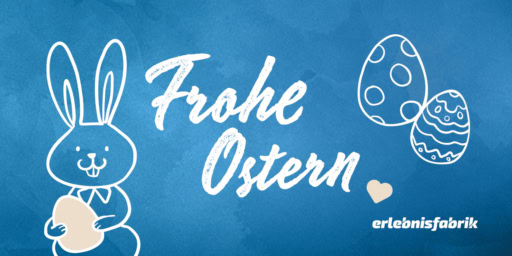 Frohe Ostern Frohe Ostern Grußkarte mit Osterhasen und Ostereiern.