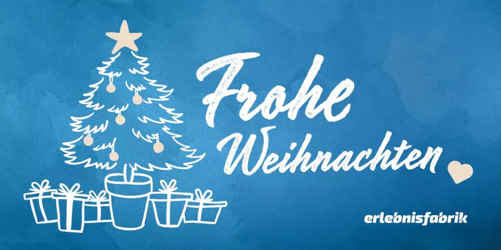 Beispiel einer Glückwunschkarte zu Weihnachten.