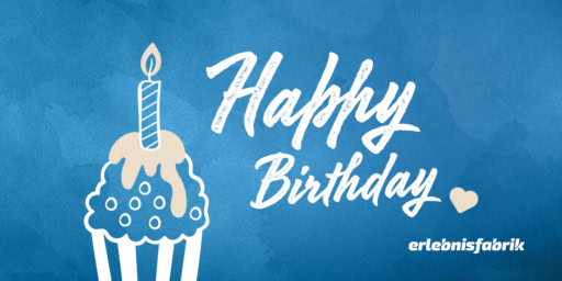 Happy Birthday Grußkarte mit dem Aufdruck Happy Birthday