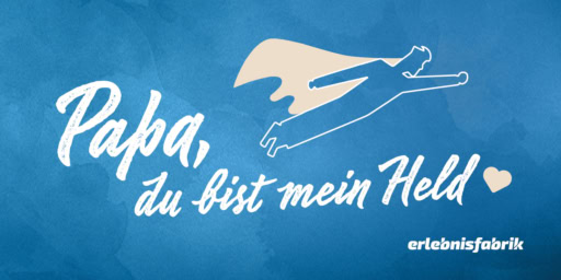 Papa, du bist mein Held Papa, du bist mein Held Grußkarte mit fliegendem Superhelden