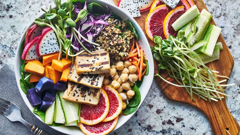 Eine vegane Bowl.