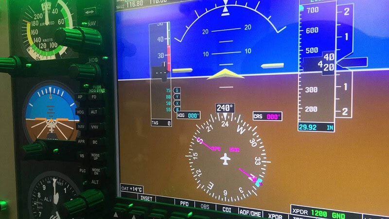 Anzeige vom Cockpit