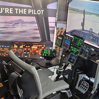 Ansicht des 4D Motion Flugsimulators in Frankfurt am Main