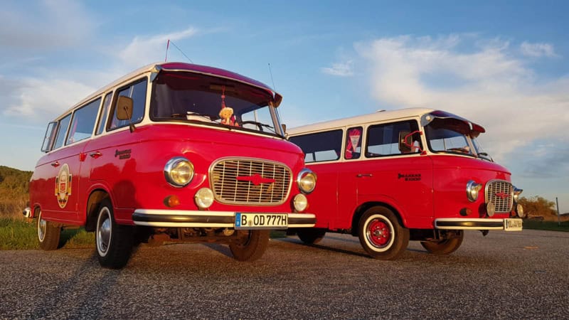 Zwei Barkas - DDR Oldtimer in Berlin.