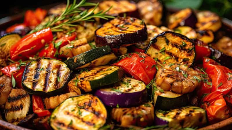 Mediterrane gegrillte Gemüse.