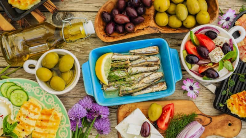 Tapas Seafood auf dem Tisch.