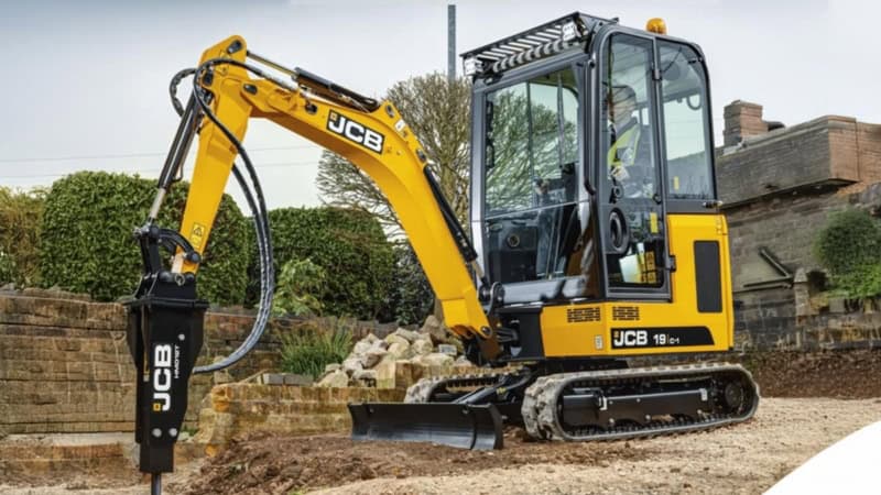 Minibagger fahren in Wuppertal - Bagger ist gerade am Bohren