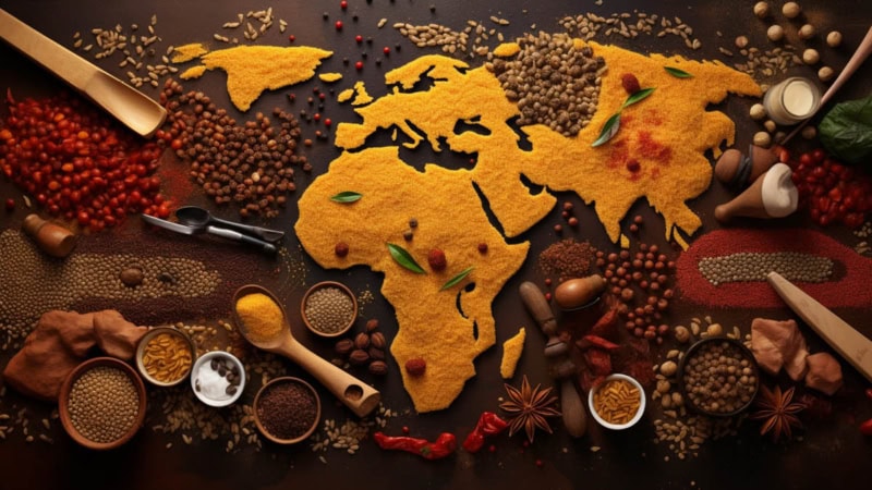 Eine Weltkarte aus Gewürzen - Gewürze Workshop in Dresden