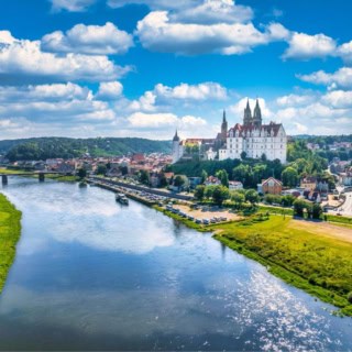 Blick auf Meißen und die Albrechtsburg