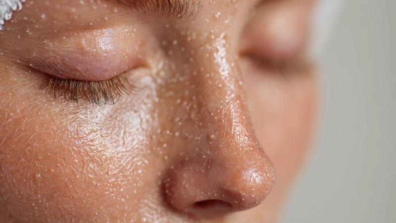Behandlung beim Bio Microneedling einer Frau.
