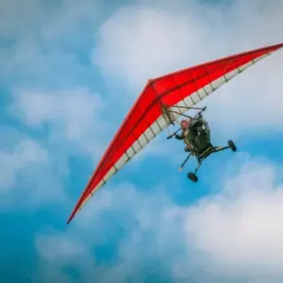 Flug mit dem Trike in der Luft