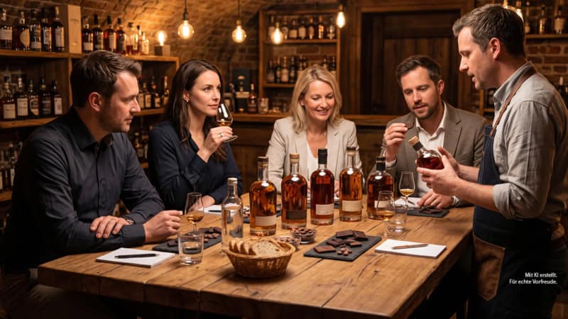 rum_tasting_dresden Personen sind beim Rumtasting in Dresden