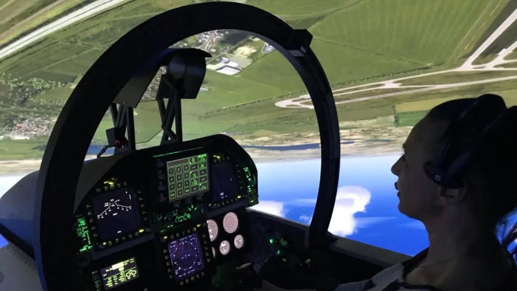 Flugsimulator F18 Kampfjet-Kopfüber