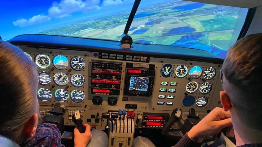 Flugsimulator Piper-Flug